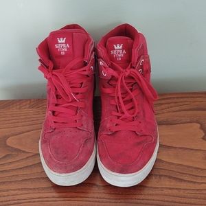 Supra Red Suede High Tops